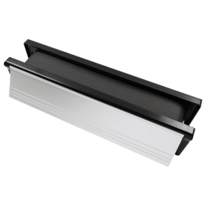 FIRESTOP 305mm Intumescent Telescopic Letter Plate - Polished Silver