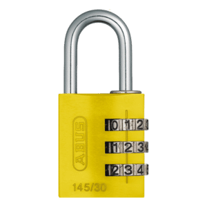 ABUS 145/30 Travel Light Combination Padlock - Yellow
