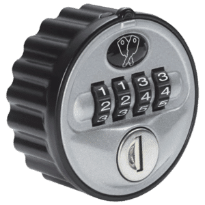 L&F 2800 Mechanical Combination Lock - Black Trim Silver Face