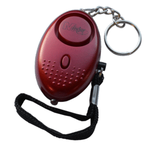 MINDER Mini Keyring Torch Personal Alarm - Red