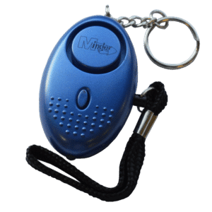 MINDER Mini Keyring Torch Personal Alarm - Blue
