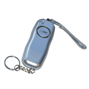 MINDER Mini Pendant Keyring Torch Personal Alarm - Silver