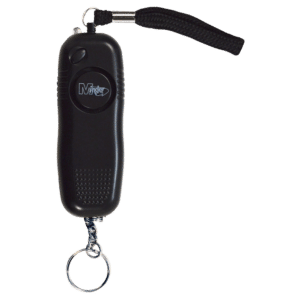 MINDER Mini Pendant Keyring Torch Personal Alarm - Black