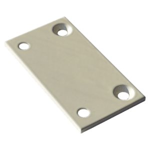 GEZE OL Line Wide Fixing Plate To Suit UPVC Frames - White