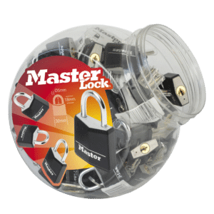 MASTER LOCK Aluminium Padlock Countertop Jar - 48 Padlocks