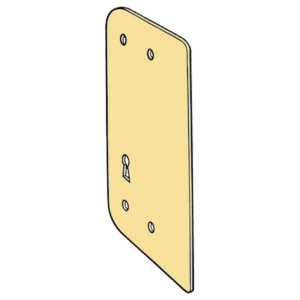 KICKSTOP AT1 Anti-Thrust Plate To Suit Deadlocks - AT1 UK Mortice Keyway Brasslux
