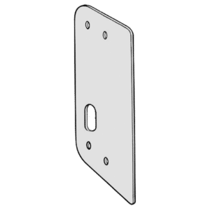 KICKSTOP AT1 Anti-Thrust Plate To Suit Deadlocks - AT1 Oval Keyway Satin Silver