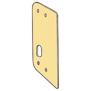 KICKSTOP AT1 Anti-Thrust Plate To Suit Deadlocks - AT1 Oval Keyway Brasslux
