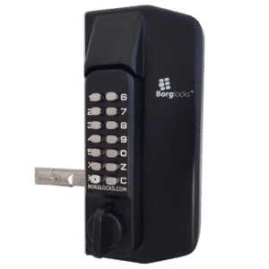 BORG LOCKS BL3100 ECP Knob Operated Marine Grade Metal Gate Single Digital Lock - Without Key Override