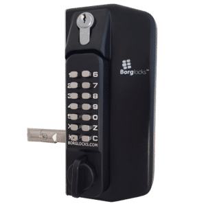 BORG LOCKS BL3130 ECP Knob Operated Marine Grade Metal Gate Double Digital Lock - With Key Override