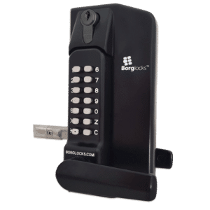 BORG LOCKS BL3400 ECP Lever Operated Marine Grade Metal Gate Single Digital Lock - With Key Override