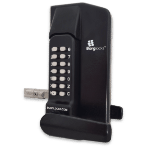 BORG LOCKS BL3430 ECP Lever Operated Marine Grade Metal Gate Double Digital Lock - Without Key Override