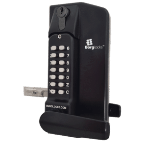 BORG LOCKS BL3430 ECP Lever Operated Marine Grade Metal Gate Double Digital Lock - With Key Override