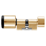 EVVA AirKey Euro Double Proximity & Turn Cylinder - Sizes 97mm to 122mm Polished Brass