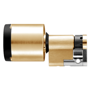 EVVA AirKey Euro Half Proximity Cylinder - Sizes 31mm to 92mm Polished Brass