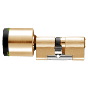 EVVA AirKey Euro Double Proximity & Key ICS Cylinder - Sizes 97mm to 122mm Polished Brass