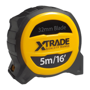 XTRADE Robust Retractable 32mm Wide Tape Measure - 5 Metre