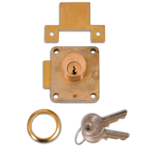 YALE 076S Cylinder Straight Cupboard Springlock - 22mm PB KD LH Bagged