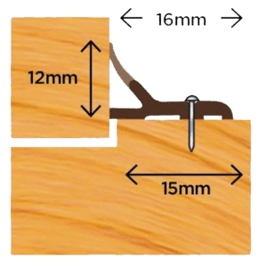 EXITEX Windor Pin Fixed Dualhard Door Seal - Brown