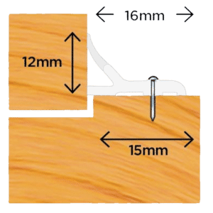 EXITEX Windor Pin Fixed Dualhard Door Seal - White