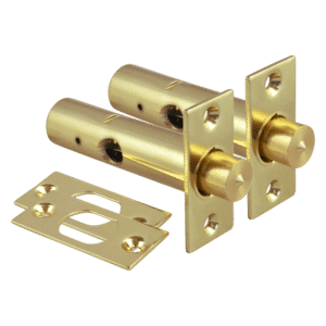 ERA 838 Door Security Bolt - Key - 60mm PB Pair + Key Visi