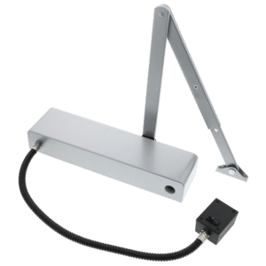 BRITON 3934 Electromagnetic Hold Open/Swing Free Door Closer Size 3-4 - Silver