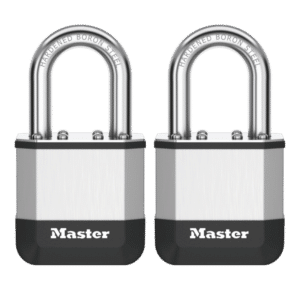 MASTER LOCK Elite Laminated Padlock Open Shackle - 44mm KA Twin Pack