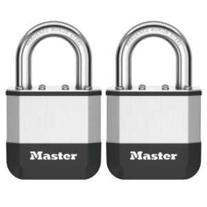 MASTER LOCK Elite Laminated Padlock Open Shackle - 51mm KA Twin Pack