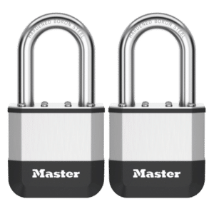 MASTER LOCK Elite Laminated Padlock Long Shackle - 51mm KA Twin Pack (38mm LS)