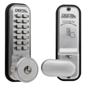 LOCKEY 2435K Series Digital Lock With Key Override & Holdback - SC
