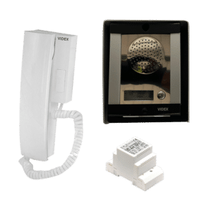 VIDEX 8K1 Audio 1 Way Intercom Kit With 3011A Handset - Flush