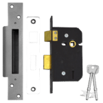 WILLENHALL LOCKS M5 5 Lever Sashlock - 64mm SC KD Boxed