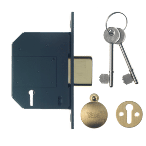 YALE PM562 5 Lever Deadlock - 64mm PB KD Visi