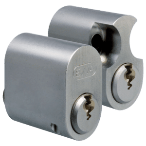 EVVA A5 Scandinavian Oval Cylinder KD - 25.6mm NP KD Pair