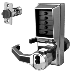 DORMAKABA Simplex L1000 Series L1041B Digital Lock Lever Operated With Key Override & Passage Set - SC LH With Cylinder LL1041B-26D