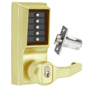 DORMAKABA Simplex L1000 Series L1021B Digital Lock Lever Operated - PB RH With Cylinder LL1021B-03
