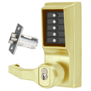 DORMAKABA Simplex L1000 Series L1021B Digital Lock Lever Operated - PB LH With Cylinder LL1021B-03
