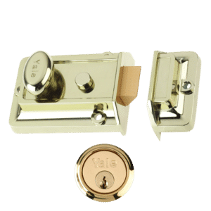 YALE 77 & 706 Non-Deadlocking Traditional Nightlatch - 60mm BLUX with PB Cylinder Visi