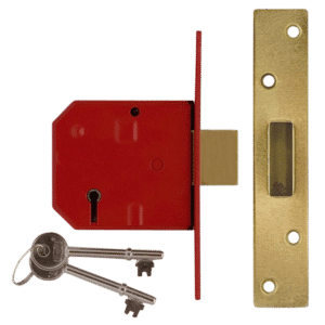 UNION 2134 5 Lever Deadlock - 79.5mm PB KA Boxed