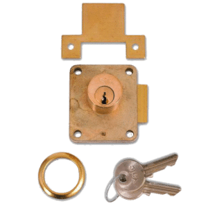YALE 076S Cylinder Straight Cupboard Springlock - 22mm PB KD RH Bagged