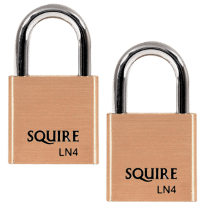 SQUIRE Lion Range Brass Open Shackle Padlocks - 40mm KD Pair Visi