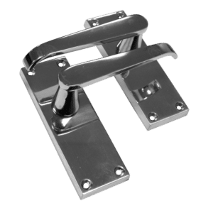 ASEC Vital Victorian Plate Mounted Straight Lever Furniture - 100mm CP Latch