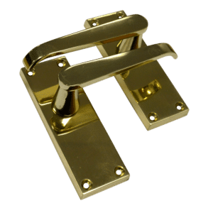 ASEC Vital Victorian Plate Mounted Straight Lever Furniture - 100mm PB Latch