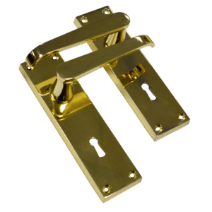 ASEC Vital Victorian Plate Mounted Straight Lever Furniture - 150mm PB Lock