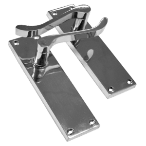 ASEC Vital Victorian Plate Mounted Scroll Lever Furniture - 100mm CP Latch
