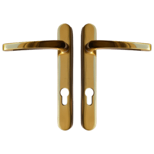 ASEC Vital Lever Short Backplate 121mm Screw Centres - Polished Gold