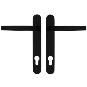ASEC Vital Lever Short Backplate 121mm Screw Centres - Black