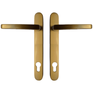 ASEC Vital Lever Short Backplate 121mm Screw Centres - Brushed Gold