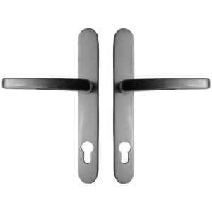 ASEC Vital Lever Long Backplate 211mm Screw Centres - Satin Silver