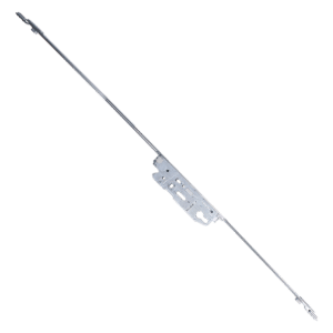 Metal drawer slide rail with mounting bracket, used for sliding a drawer in and out